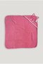 Hooded Baby Swaddle Towel (75X75 cm) - Cotton with Cat Figure Wearing Glasses - 3