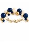 Navy Blue Cream Gold Balloon Set 25-Piece Birthday Decoration Set with Happy Birthday Banner - 4