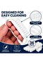 36 Pcs Nail cleaning and dust removal brush with a curved handle grip, designed for manicure and pedicure grooming - 3