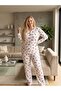 Large Size Long Sleeve Cotton Lycra Interlock Fabric Pajama Set - 2