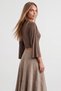 Women's Mink Crew Neck Waist Corset Formed Knitted Blouse Alc-X14598 - 5