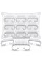 Multi functional 12pcs clear plastic nail brush designed with an ergonomic handle grip for scrubbing and removing dust or dead skin during manicures and pedicures