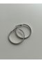 Silver Fine Cut Hoop Earrings 4 cm - 2