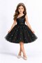 Girl's One Shoulder Short Dreamy Tulle Special Occasion Dress with Pearls