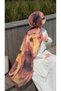 Cotton Rosaly Pattern Shawl-Dried Rose