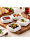 Parrot 4 Pieces White Square Mini Sauce Bowl – Jam Bowl and Breakfast Serving Bowl - 2