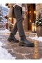Baytuluk Bt-C7 Black Leather Black High Sole Chelsea Casual Men's Boots - 4