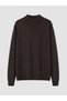 Ozmarka New Season Brown Half Turtleneck Men's Knitwear Sweater - 4