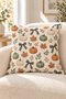 Black Orange Plaid Pumpkin Mushroom 4 Throw Pillow Covers 1 Runner 5 Piece Set - 6