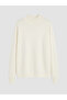 Vizyon New Season White Half Turtleneck Men's Knitwear Sweater - 4