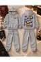 Space Quest Unisex Kids Adult Hooded Tracksuit Set 5 Colors Cotton 2 Piece Set