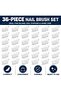 36 Pcs Nail cleaning and dust removal brush with a curved handle grip, designed for manicure and pedicure grooming - 7