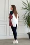 Plaid Shirt with Staple Stone Embroidery on the Sleeves and Knitwear Detail - 6