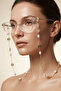 Pearl Button Model Brass Eyeglass Chain