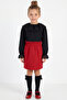 Girl's Luisa Black Lace Blouse Red Skirt Bottom Top Set October 29 Show Outfit - 3