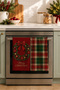 Tartan Wreath Wishes Christmas Wreath Red Green Plaid Patterned Set of 2 Kitchen Towels 35X55