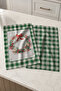 Holly Wreath Gingham Christmas Wreath with Kokina and Green Checkered Pattern 2-Piece Kitchen Towel Set 35X55 - 3