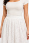 Women's Long Lace Skirt with Elastic Waist and Lining - White - 5