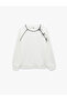 Long Sleeve Embroidered Crew Neck Bowknot Sweatshirt - 5