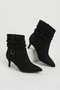 Shape Slouchy Drawstring Wide Ankle Side Belt Detailed Short Heeled Pointed Toe Women's Boots Bootie - 2