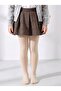5-7 Years Old Children's Plain Cream Pantyhose