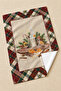 Sleigh Ride Plaid Christmas Sleigh and Red Green Plaid Patterned 2-Piece Kitchen Towel Set 35X55 - 6