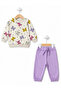 Baby Girl 2 Threaded Threaded Sweatshirt Pants 2-Piece Set