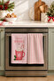 Cocoa Pink Wishes Pink Hot Chocolate and Pink Plaid Christmas Patterned 2-Piece Kitchen Towel Set 35X55 - 4