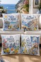 Vita Al Mare Patterned 4-Piece Throw Pillow Cover Set