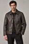 Brown Men's Vintage Vintage Genuine Leather Coat - 2
