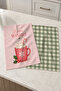 Cocoa Sage Wishes Pink Hot Chocolate and Green Plaid Christmas Patterned 2-Piece Kitchen Towel Set 35X55 - 4