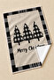 Monochrome Christmas Black and White Christmas Tree and Ornament Patterned Modern 2-Piece Kitchen Towel Set 35X55 - 6