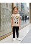 Children's Set Character Printed Crew Neck Short Sleeve T-Shirt Leggings 2-Piece Set 2-6 Years Old Cotton Mouse - 3
