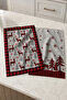 Reindeer Snow Check Deer Snowflake and Red Black Plaid Christmas 2-Piece Kitchen Towel Set 35X55 - 2