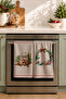 Cinnamon Wreath Wishes Cinnamon Cookies and Christmas Wreath Cream 2-Piece Kitchen Towel Set 35X55 - 2