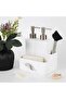 Leaf Two Liquid Sponge Dispensers White Silver - 4