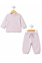 Baby Girl 2 Threaded Threaded Sweatshirt Pants 2-Piece Set