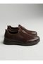 2250906K so Stretch Front Metal Detail Genuine Leather Orthopedic Daily Shoes for Women - 2