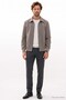 Men's Relax Fit Comfortable Cut Classic Collar Patterned Ribbed Zipper Lined Pocketed Mink Cashmere Coat - 2