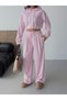 Hooded Zippered Sweatshirt and Wide-Legged Pants Two-Piece Set - 6