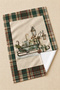 Lantern Christmas Plaid Lantern Candle and Flower Bouquet Green Plaid Christmas 2-Piece Kitchen Towel Set 35X55 - 6