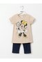 Children's Set Character Printed Crew Neck Short Sleeve T-Shirt Leggings 2-Piece Set 2-6 Years Old Cotton Mouse