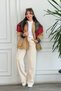 Zippered Jacket with Velvet Detail on the Collar - 5