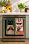 Cool Cats Coffee Club Cat Coffee and Sunglasses Patterned Black and White 2-Piece Kitchen Towel Set 35X55 - 3