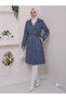 Belted Lined Medium Length Trench Coat with Epaulet Sleeves
