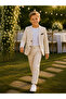 Boy's 3-Piece Jacket, T-Shirt, Pants, and Pocketed Suit with Flap Pockets - 3