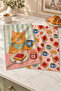 Marmalade Morning Cat Jam Toast and Coffee Patterned Orange Cute 2-Piece Kitchen Towel Set 35X55 - 2