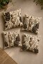 Greek Statues Patterned 4-Piece Throw Pillow Cover Set - 2