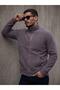 Ozo Men's Chest Plush Detailed Zippered Pocket Seasonal Three Thread Sweat Jacket Fleece - 2