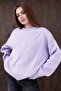 Lila Oversized Crew Neck Women's Knitwear Sweater - 4